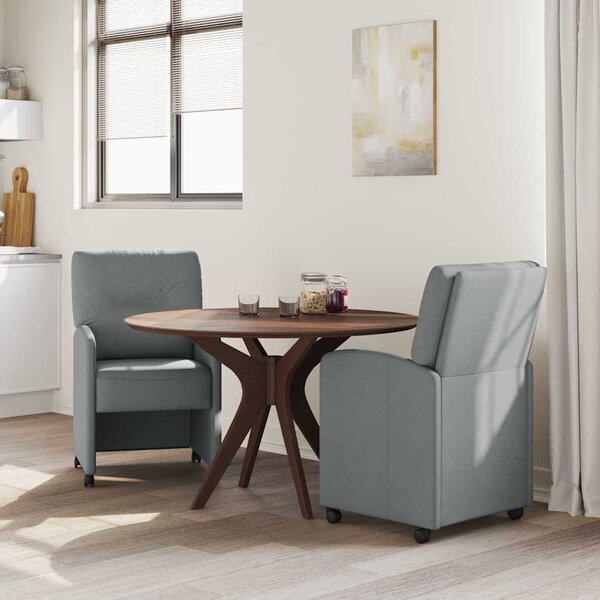 Kerekes Étkező Székek 2 pcs Világosszürke 57 x 67 x 95 cm