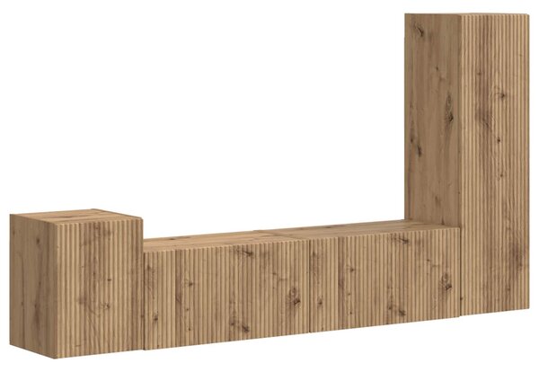 TV szekrény garnitúra 4 pcs Artisan tölgy Faanyag