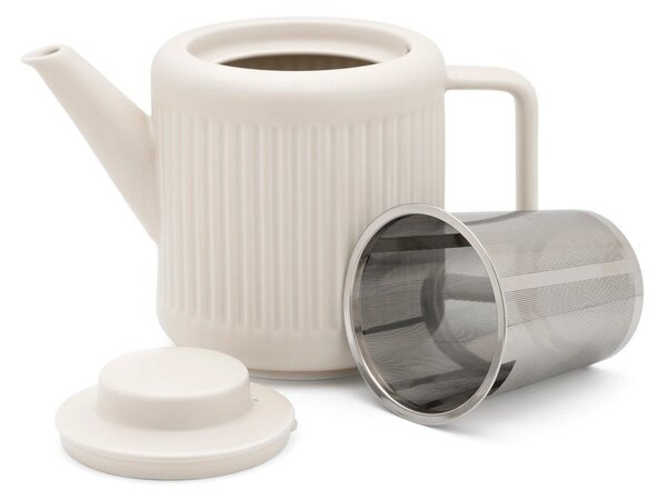 Fehér porcelán teáskanna szűrővel 1,2 l Skagen – Bredemeijer