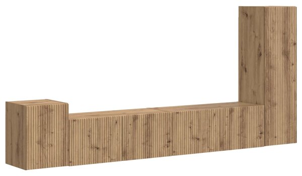 TV szekrény garnitúra 3 pcs Artisan tölgy Faanyag