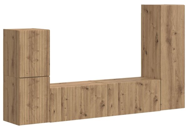 TV szekrény garnitúra 4 pcs Artisan tölgy Faanyag