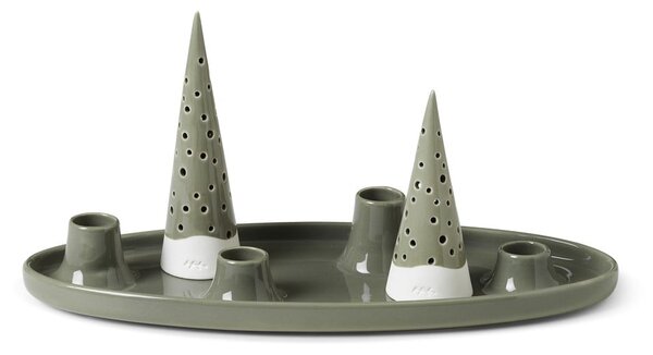 Porcelán gyertyatartó karácsonyi mintával Nobili – Kähler Design