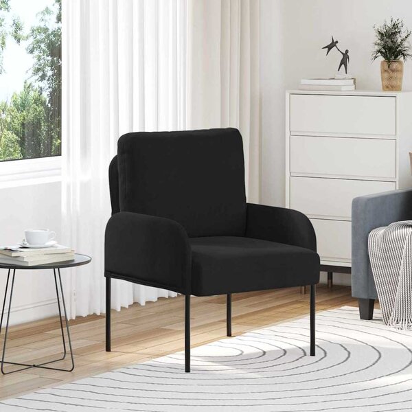 Kanapék párnával 55cm Fekete Furnér