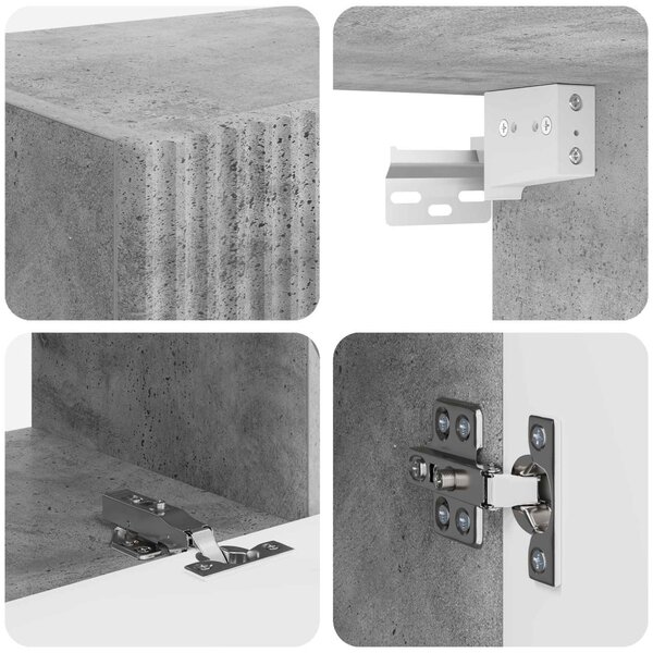 TV szekrény garnitúra 6 pcs Beton Szürke Faanyag