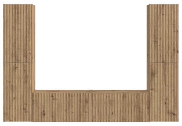 TV szekrény garnitúra 6 pcs Artisan tölgy Faanyag