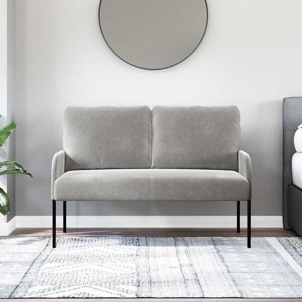 Kanapék párnával 110cm Világosszürke Furnér