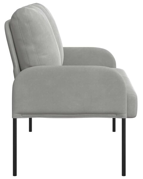 Kanapék párnával 110cm Világosszürke Furnér