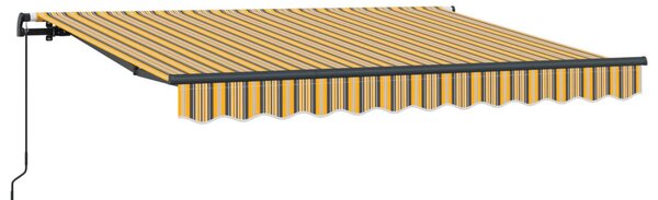 Behúzható napellenző Sárga és Szürke 250 x 200 cm szövet