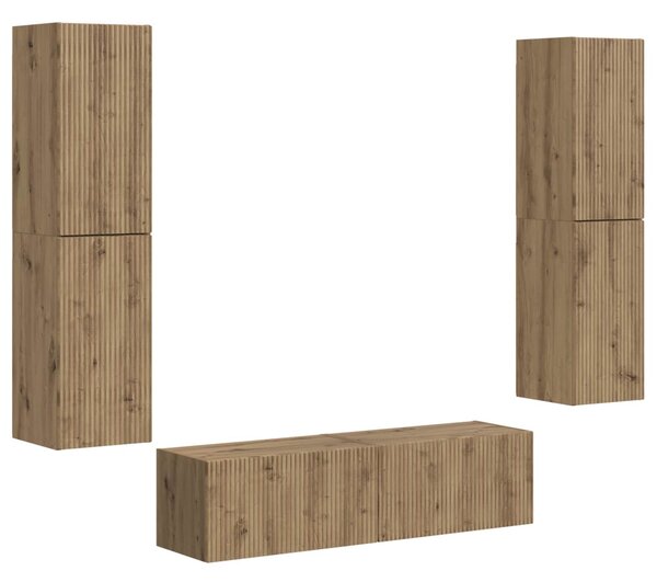 TV szekrény garnitúra 6 pcs Artisan tölgy Faanyag