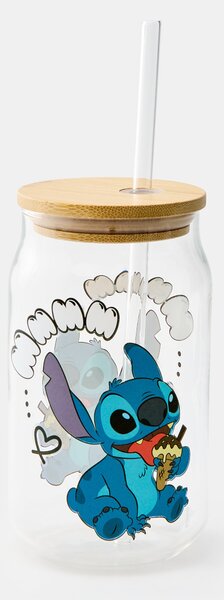 Sinsay - Üveg bögre fedéllel és szívószállal Stitch - többszínű
