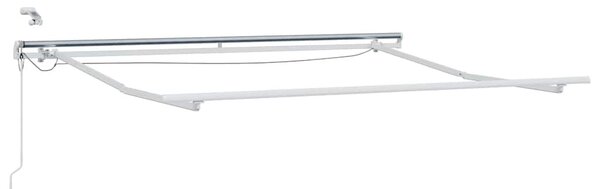 Napernyő keret LED -es lámpákkal Fehér 350 x 250 cm Alumínium