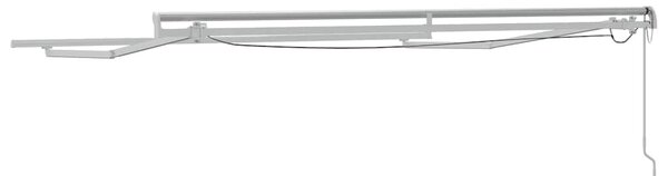 Napernyő keret LED -es lámpákkal Fehér 350 x 250 cm Alumínium