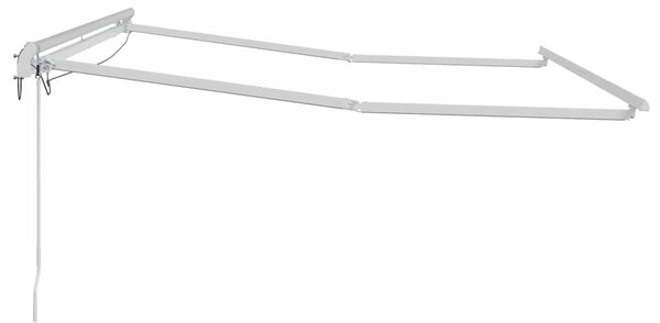 Napernyő keret LED -es lámpákkal Fehér 350 x 250 cm Alumínium