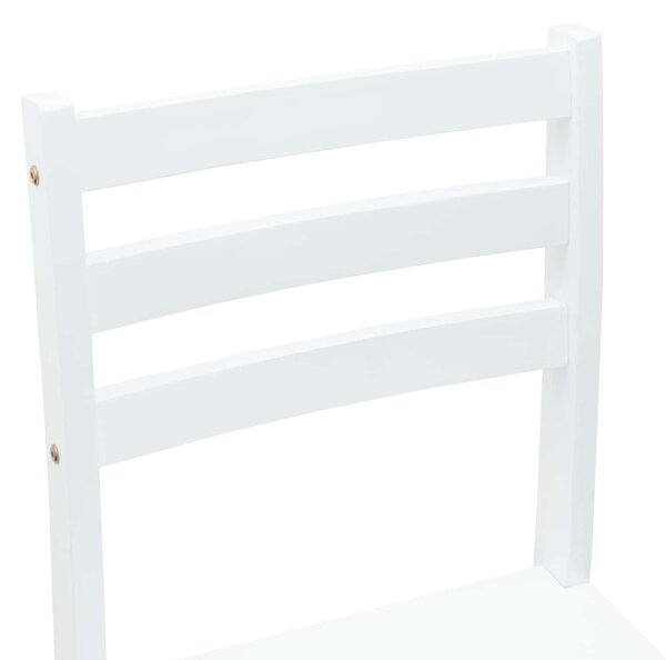 Étkező Székek 2 pcs Fehér 40 x 47,5 x 99,5 cm Tömör Gumi Fa