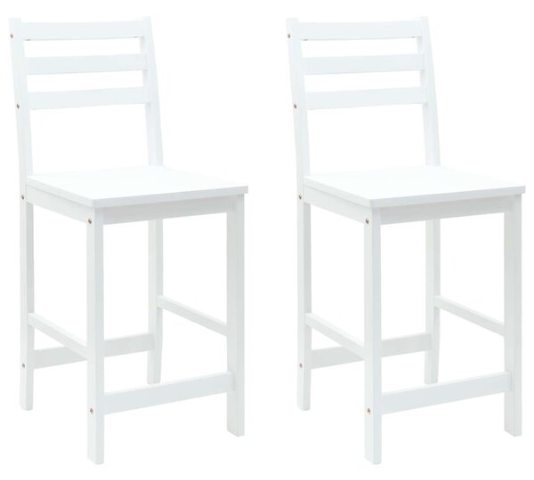 Étkező Székek 2 pcs Fehér 40 x 47,5 x 99,5 cm Tömör Gumi Fa