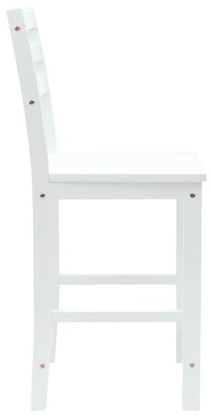 Étkező Székek 2 pcs Fehér 40 x 47,5 x 99,5 cm Tömör Gumi Fa