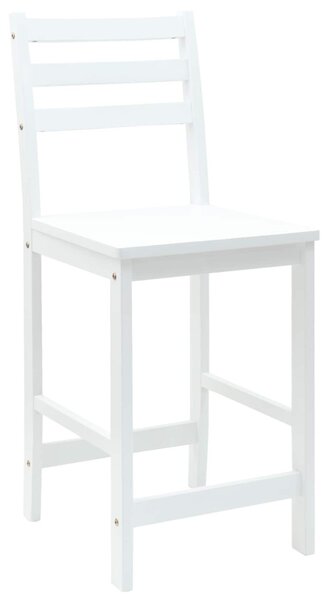 Étkező Székek 2 pcs Fehér 40 x 47,5 x 99,5 cm Tömör Gumi Fa