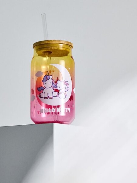 Sinsay - Többször használható pohár szívószállal Hello Kitty - többszínű