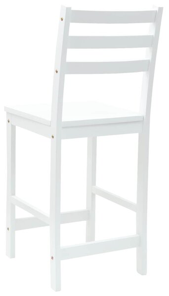 Étkező Székek 2 pcs Fehér 40 x 47,5 x 99,5 cm Tömör Gumi Fa