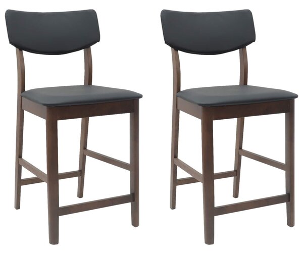 Étkező Székek 2 pcs Világos Barna 48 x 49 x 95 cm Tömör Gumi Fa
