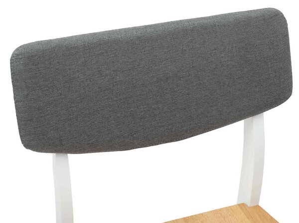 Étkező Székek 2 pcs Fehér 48 x 49 x 95 cm Tömör Gumi Fa
