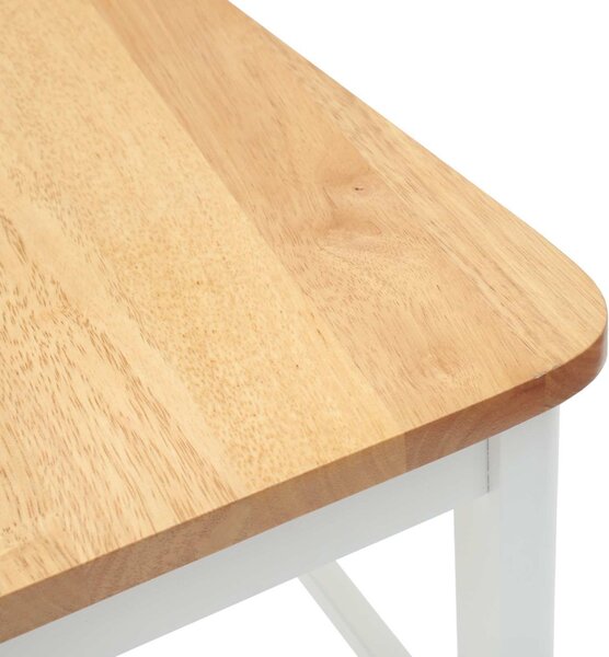 Étkező Székek 2 pcs Fehér 48 x 49 x 95 cm Tömör Gumi Fa