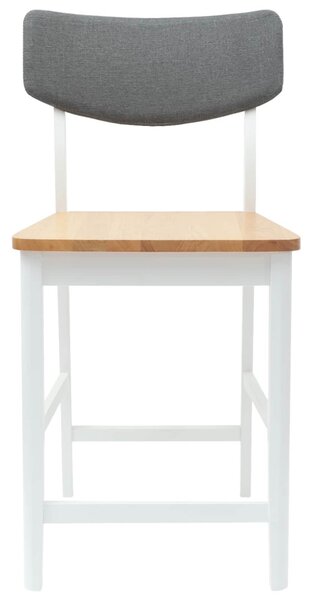 Étkező Székek 2 pcs Fehér 48 x 49 x 95 cm Tömör Gumi Fa