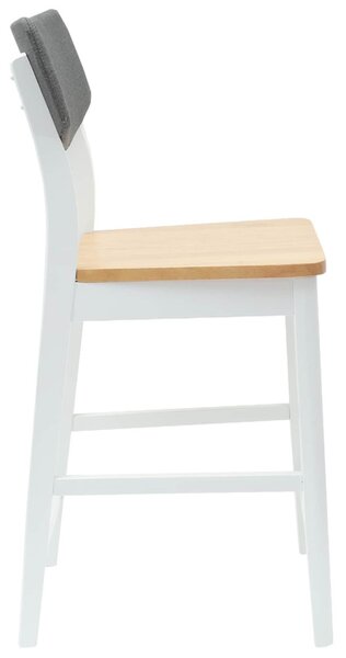 Étkező Székek 2 pcs Fehér 48 x 49 x 95 cm Tömör Gumi Fa
