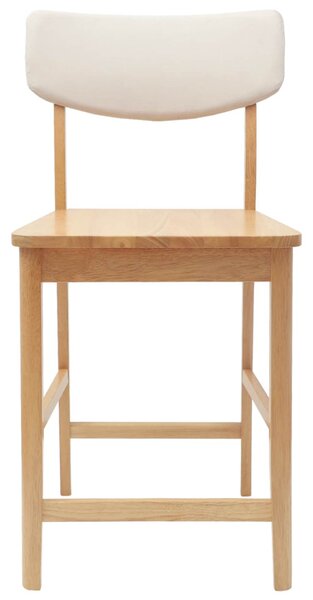 Étkező Székek 2 pcs Természetes 48 x 49 x 95 cm Tömör Gumi Fa