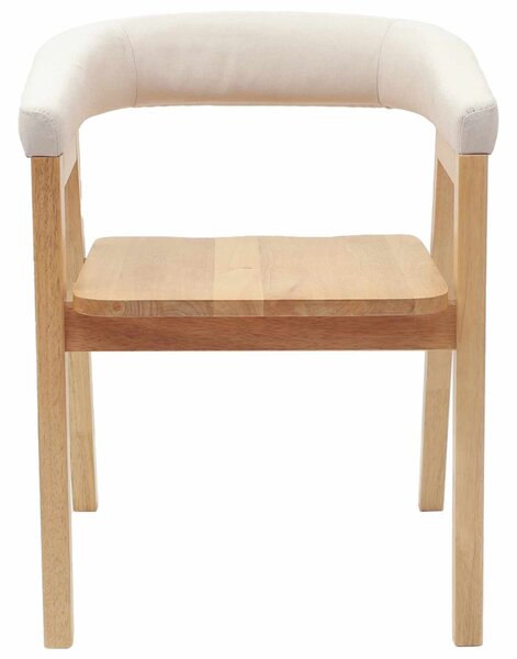 Étkező Székek 2 pcs Természetes 54 x 57 x 73 cm Tömör Gumi Fa