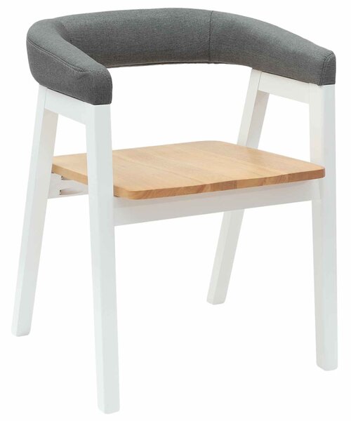 Étkező Székek 2 pcs Fehér 54 x 57 x 73 cm Tömör Gumi Fa