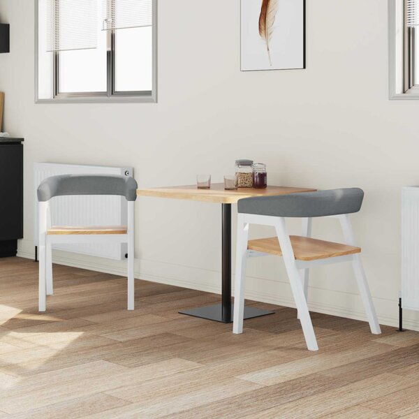 Étkező Székek 2 pcs Fehér 54 x 57 x 73 cm Tömör Gumi Fa