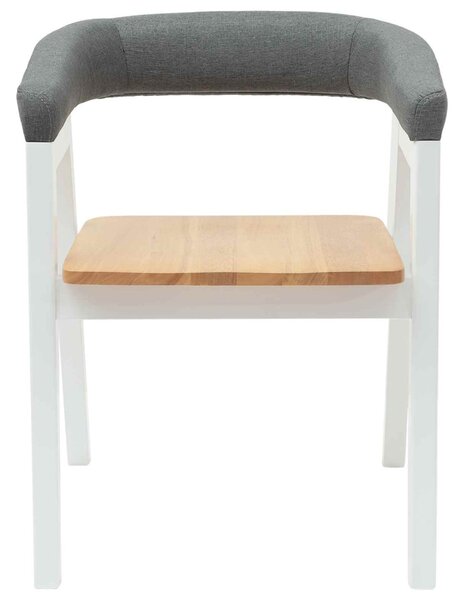 Étkező Székek 2 pcs Fehér 54 x 57 x 73 cm Tömör Gumi Fa