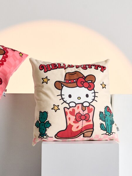 Sinsay - Párnahuzat cowboy mintával Hello Kitty - krémszínű