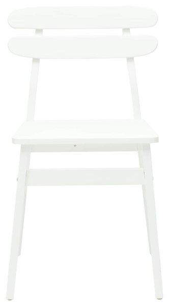 Étkezőszék 2 db Tömör Gumi Fa Fehér 43.5 x 44.5 x 77.5 cm