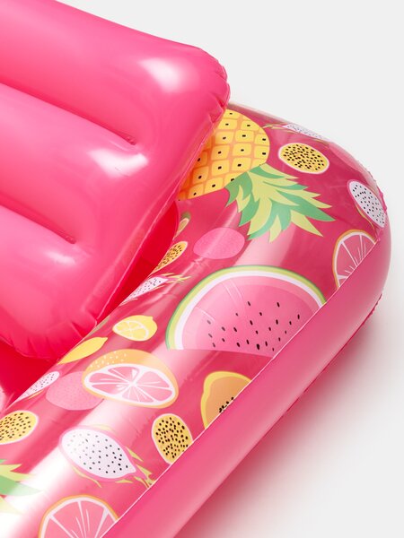 Sinsay - Felfújható matrac trópusi mintával párnával - pasztellpink