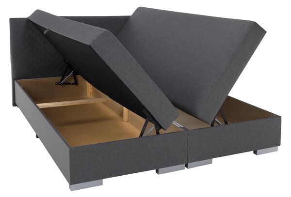 KONDELA Boxspring ágy, szürke, 160x200, ADARA