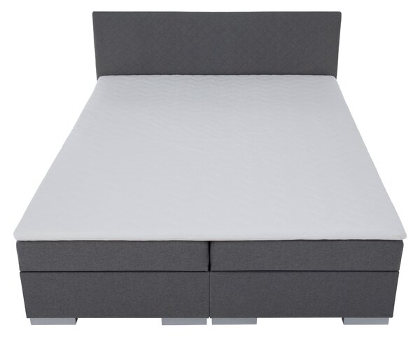 KONDELA Boxspring ágy, szürke, 160x200, ADARA