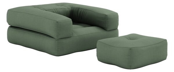 Cube Olive Green zöld kinyitható fotel - Karup Design