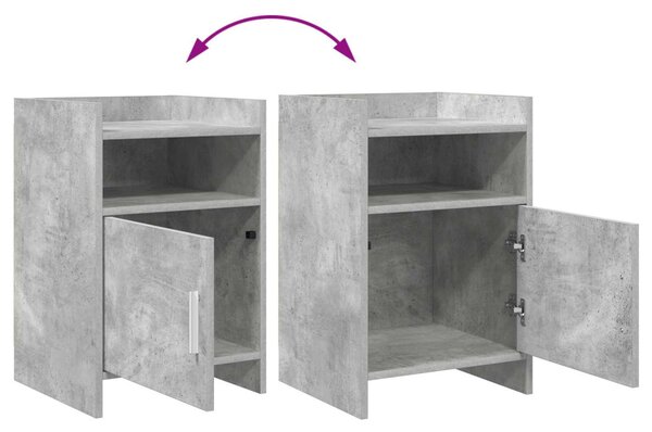 Éjjeliszekrények 2 pcs Betonszürke 40 x 36 x 60 cm Szerelt Fa