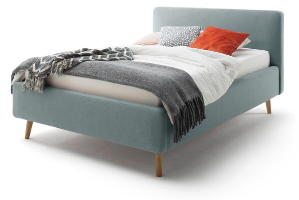 Mattis kék kétszemélyes ágy ráccsal és tárolóhellyel, 140 x 200 cm - Meise Möbel