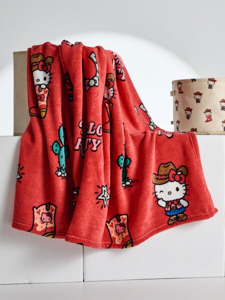Sinsay - Kovbojmintás takaró Hello Kitty - piros