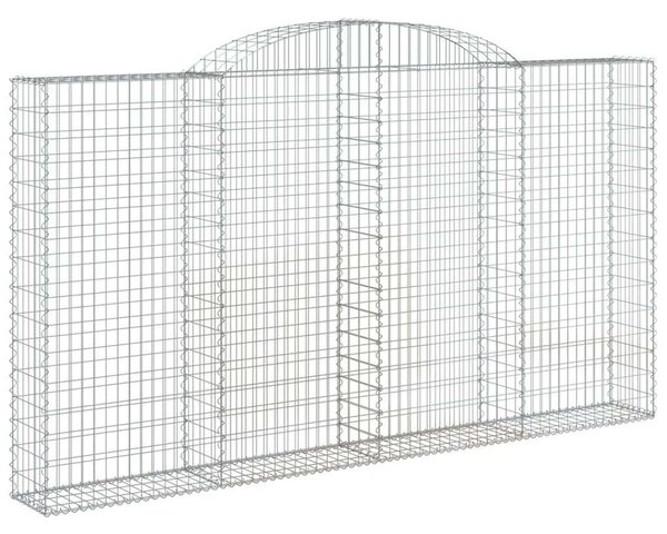 Íves horganyzott vas gabion kosár 300 x 30 x 160/180 cm