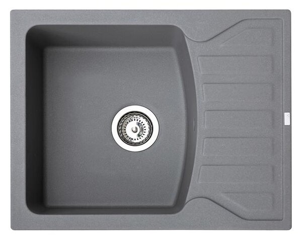 Quadro M Metalac 372986 Gránit Mosogatótálca - Extra mély, Csepegtetőtálcás, Grafit