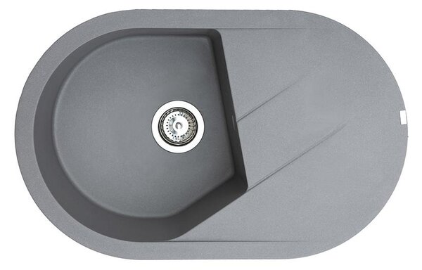 Vesta Plus Metalac 372999 Gránit Mosogatótálca - Extra mély, Csepegtetőtálcás, Grafit