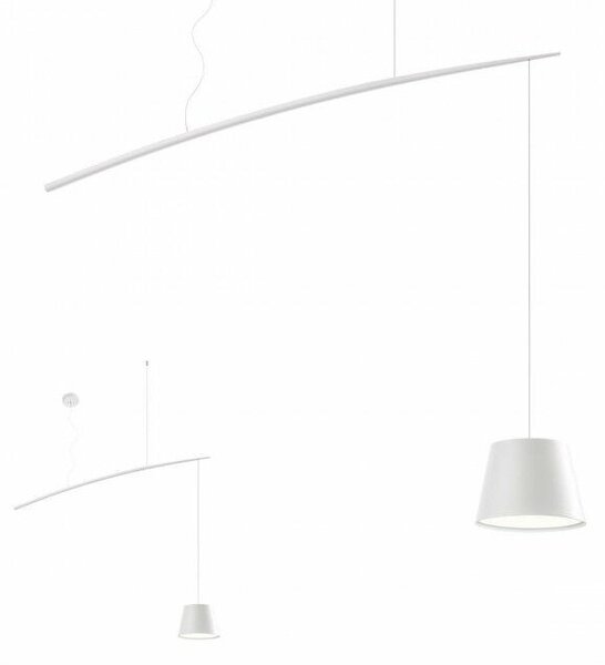 PESCAR modern LED függőlámpa fehér/fehér, 200cm