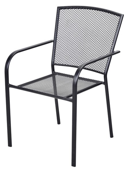 ROJAPLAST ZWMC-19 fém kerti szék, 62 x 56,5 x 88 cm - fekete 609/1