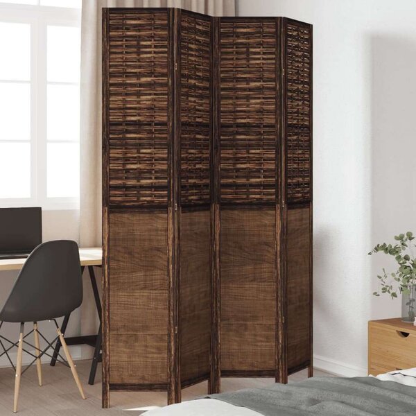 VidaXL 4 Paneles Térelválasztó - 140x220 cm - Sötétbarna