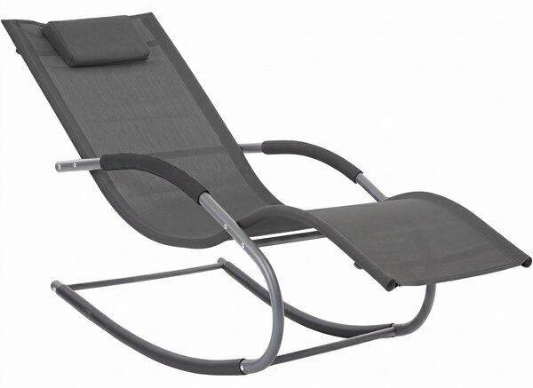 Avenberg Merida kerti hintaszék, fekete, 147 x 63 x 88 cm