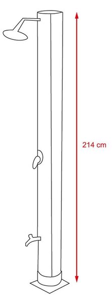 Avenberg Exclusive 40 l-es napenergiás zuhany + lábtartó, magasság: 214 cm